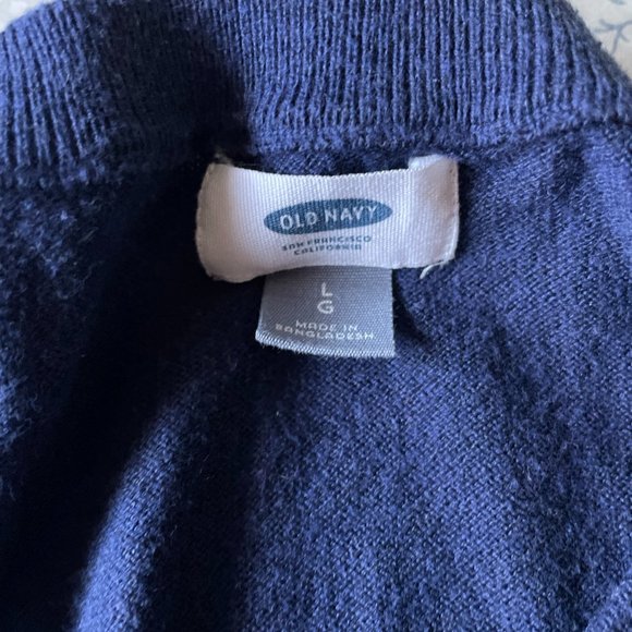 Old Navy Men's Navy Blue Lightweight Crew Neck Sweater Size Large - Picture 2 of 5